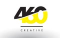 460 Black and Yellow Number Logo Design.