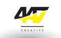 447 Black and Yellow Number Logo Design.