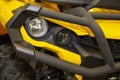 Black and yellow powerful quad bike
