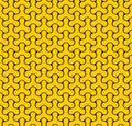 Black And Yellow Seamless Web Geometric Pattern