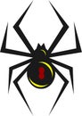 Black and yellow spider logo icon