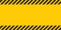 Black yellow striped banner wall Hazard industrial striped road warning Yellow black diagonal stripes Seamless pattern Vector Royalty Free Stock Photo