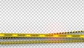Black and yellow stripes set. Warning tapes. Danger signs. Caution ,Barricade tape, Do not cross, police, scene barrier Royalty Free Stock Photo