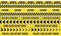 Black and yellow stripes vector police tape