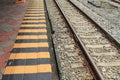 Black and Yellow in train station signal danger