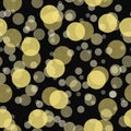 Black And Yellow Transparent Polka Dot Tile Pattern Repeat Backg