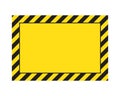 Black and yellow warning line striped rectangular background, yellow and black stripes on the diagonal, a warning to be careful of Royalty Free Stock Photo