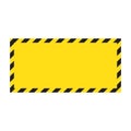 Black and yellow warning line striped rectangular background, yellow and black stripes on the diagonal, a warning to be careful of Royalty Free Stock Photo
