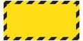 Black and yellow warning line striped rectangular background, yellow and black stripes on the diagonal Royalty Free Stock Photo