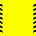 Black and yellow warning line striped