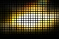 Black yellow white abstract rounded mosaic background over black Royalty Free Stock Photo