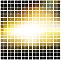 Black yellow white rounded mosaic background over white square Royalty Free Stock Photo