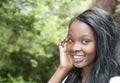 Black young girl smiling