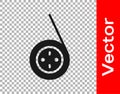 Black Yoyo toy icon isolated on transparent background. Vector