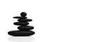 Zen stones stack on white background. 3d illustration Royalty Free Stock Photo