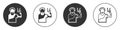 Black Zeus icon isolated on white background. Greek god. God of Lightning. Circle button. Vector