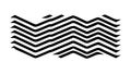 Black Zigzag Wavy Line Pattern Texture, vector design Generative AI Royalty Free Stock Photo