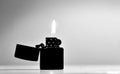 Black zippo lighter Royalty Free Stock Photo