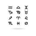 Black Zodiac sign icon or logo