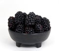 Blackberries in Black Bowl