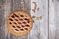 Blackberry and apple pie with almonds Royalty Free Stock Photo