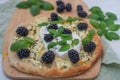 Blackberry apple pie with streusel