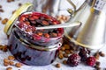 Blackberry coffee bean jam Royalty Free Stock Photo