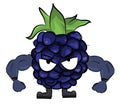 Blackberry fruit cartoon illustration