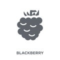 Blackberry icon from Fruit and vegetables collection. Royalty Free Stock Photo