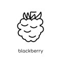 Blackberry icon from Fruit and vegetables collection. Royalty Free Stock Photo