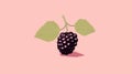 Minimalist Mulberry Illustration On Pastel Background