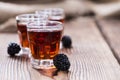 Blackberry Liqueur shot Royalty Free Stock Photo