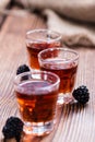 Blackberry Liqueur shot Royalty Free Stock Photo