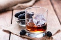 Blackberry Liqueur shot Royalty Free Stock Photo