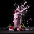 Blackberry Milkshake splashes berry goodness