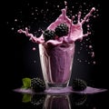 Blackberry Milkshake splashes berry goodness