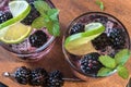 Blackberry Mint Mojitos