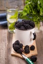 Blackberry in old cup