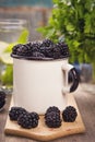 Blackberry in old cup