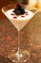 Blackberry Pannacotta. Easy dessert. Royalty Free Stock Photo