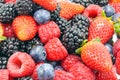 Blackberry Raspberry Strawberry Blueberry Fruit Mix Royalty Free Stock Photo