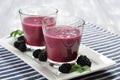 Blackberry smoothie Royalty Free Stock Photo