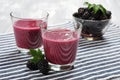 Blackberry smoothie Royalty Free Stock Photo