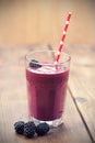 Blackberry Smoothie Royalty Free Stock Photo