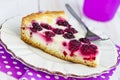 Blackberry sour cream pie