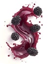 Blackberry splash with fresh fruit Royalty Free Stock Photo