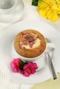 Blackberry Sponge Pudding Royalty Free Stock Photo