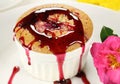 Blackberry Sponge Pudding Royalty Free Stock Photo