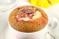 Blackberry Sponge Pudding Royalty Free Stock Photo