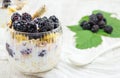 Blackberry yogurt parfait